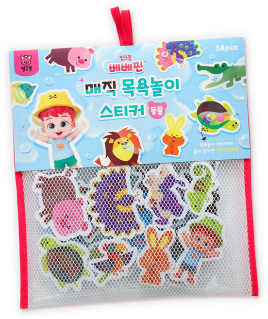 pinkfong 碰碰狐 Bebefinn 魔法沐浴遊戲貼紙, 動物