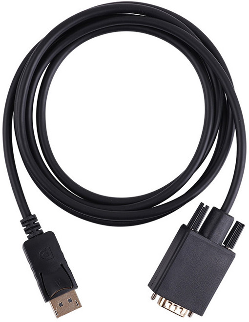 컴스 디스플레이포트 to VGA 변환 케이블 컨버터 DP to VGA DisplayPort 1.8m, BT407