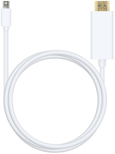 컴스 미니 디스플레이포트 to HDMI 변환 케이블 4K 컨버터 Mini DP to HDMI 2m, 1개, BT409