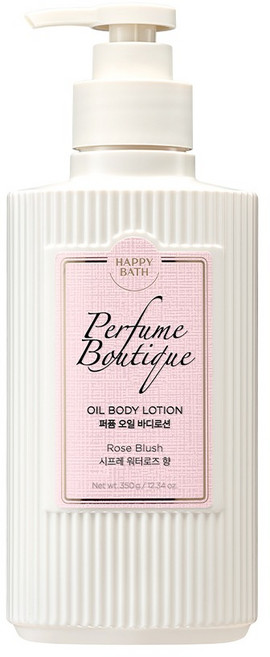 해피바스 퍼퓸부티크 오일 바디로션 로즈블러쉬 시프레 워터로즈향, 350g, 1개