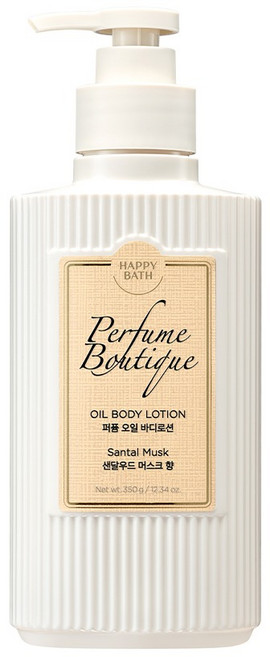 해피바스 퍼퓸부티크 오일 바디로션 샌달우드 머스크향, 350g, 1개