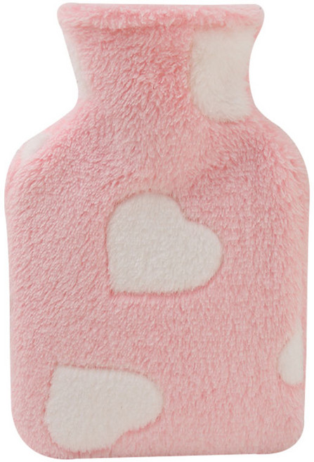 도림 하트 천국 보온 물주머니 500ml, 핑크, 1개