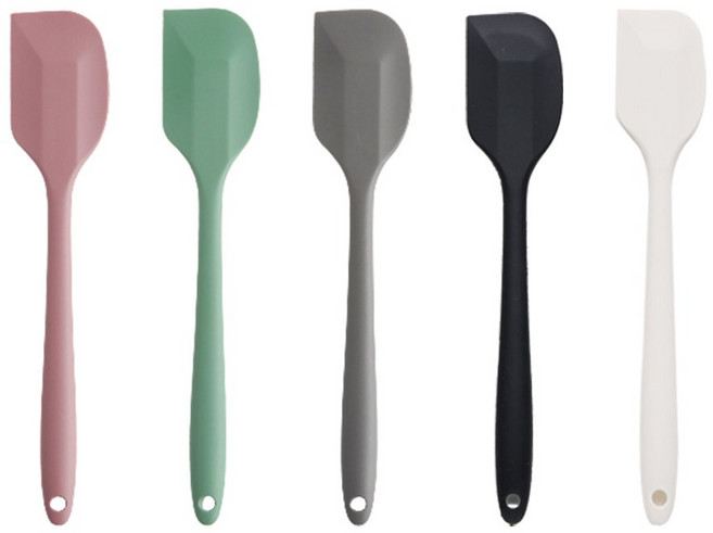 이지실리 실리콘 이유식 빅 스파츌라 대 5종 세트, 핑크, 민트, 딥그레이, 블랙, 화이트, 1세트