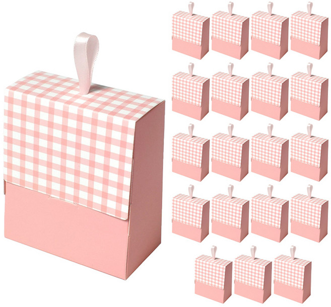 길그리 DIY 미니 포켓 선물 포장 구디백, 01 체크, 20개