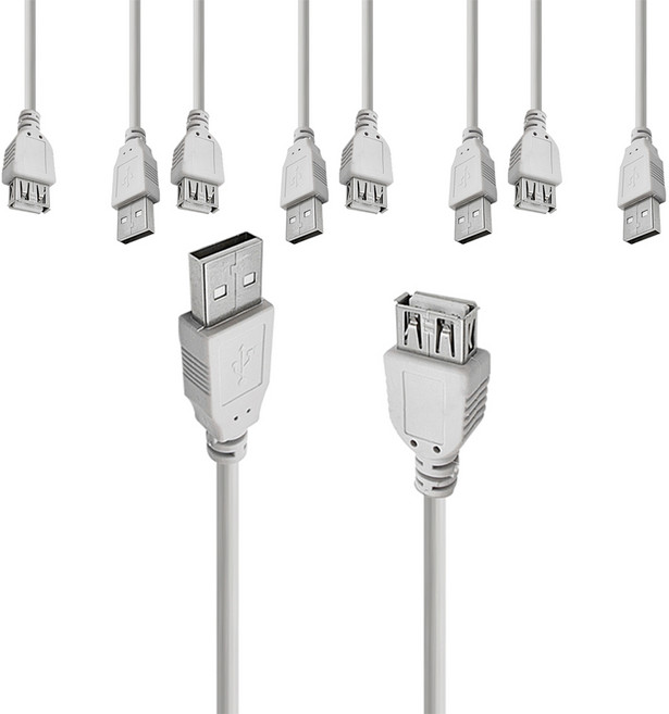 랜스타 A/M A/F USB-A 2.0 to USB A 2.0 MF 연장케이블 LS-USB-AMAF, 5개, 3m
