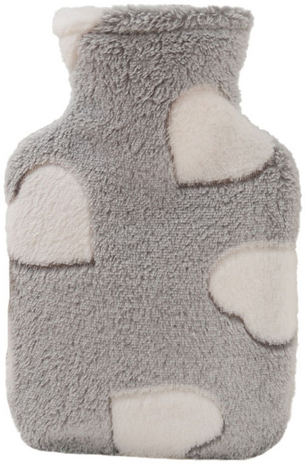 도림 하트 천국 보온 물주머니 500ml, 그레이, 1개