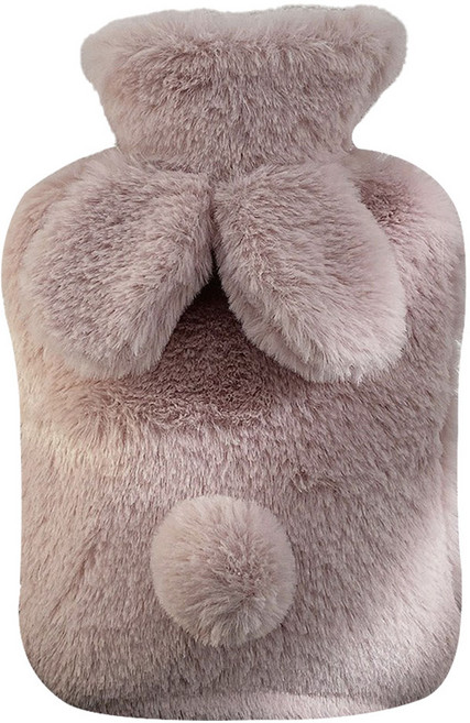 도림 깡충 토끼 보온 물주머니 500ml, 라이트핑크, 1개