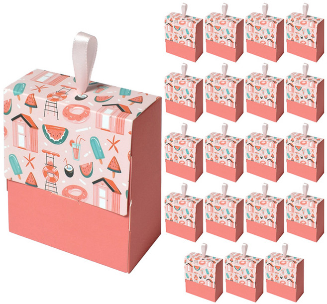 길그리 DIY 미니 포켓 선물 포장 구디백, 02 수박, 20개