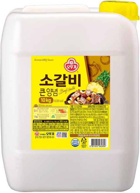 오뚜기 소갈비 큰 양념, 10kg, 1개