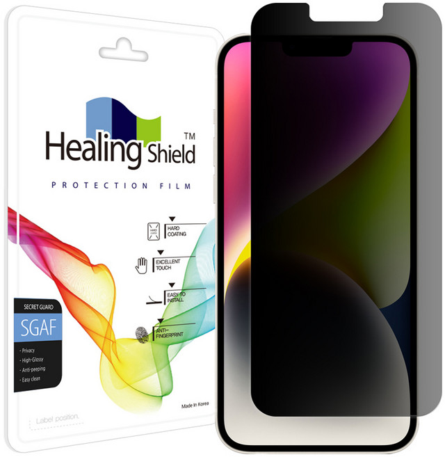 힐링쉴드 사생활 휴대폰 액정보호필름 세트, 1세트
