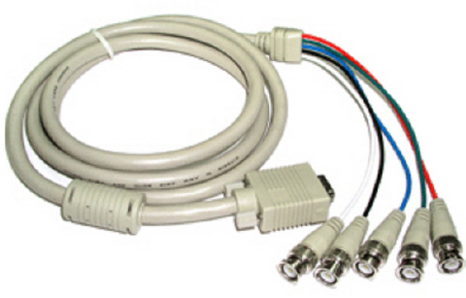 Coms RGB BNC5 VGA D-SUB BNC 螢幕連接線 C0200, 2m, 1個