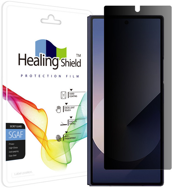 힐링쉴드 사생활 휴대폰 외부 액정보호필름 세트, 1세트