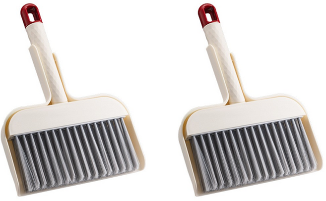 레디엘로 데스크탑 미니 빗자루 + 쓰레받기 세트, 혼합색상, 2세트