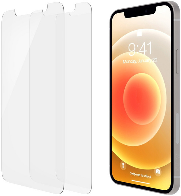 모란카노 플래쉬 강화유리 액정보호필름 2p 세트 투명, 1세트