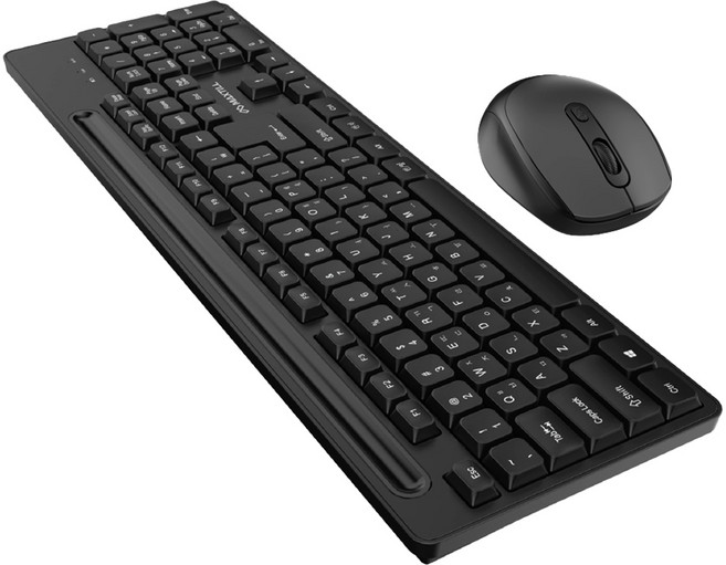 맥스틸 저소음 무선 키보드 마우스 세트, GM-MK900, 블랙, 일반형