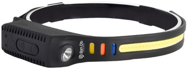 반디비 충전식 COB LED 헤드랜턴 1줄 BHL07, 혼합색상, 1개
