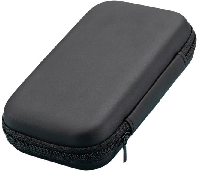 와이에스컴퍼니 USB 케이블 보조배터리 디지털 보관 파우치, 블랙, 1개