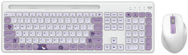 퓨전에프엔씨 포켓몬스터 장패드 + 무선 키보드 + 마우스 세트, 일반형, 팬텀, PK740R