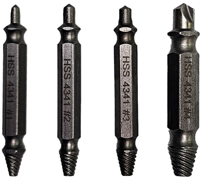 스탠맨 볼트 리무버 4종 세트 HSS 4341, 1세트