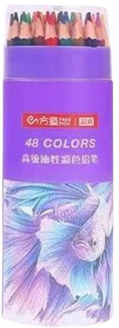 프리피쉬 시나아트 유성 고급 색연필 라운드케이스, 48색, 1세트