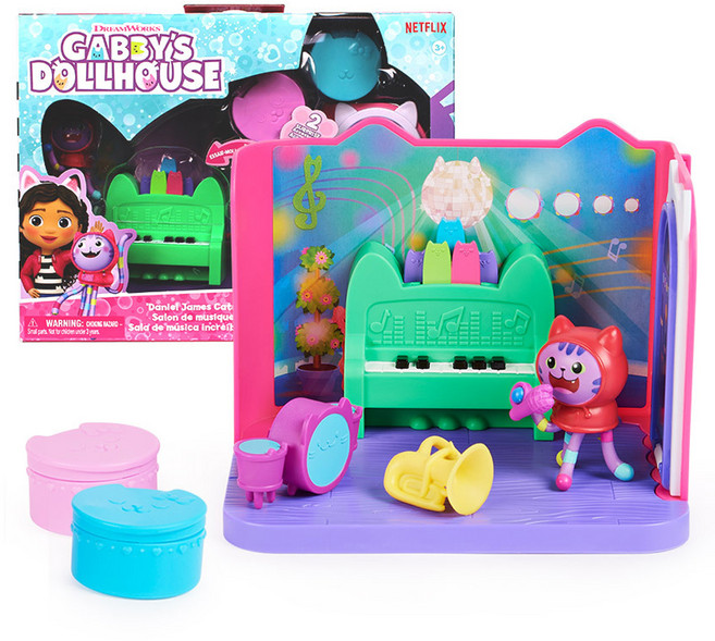 SPIN MASTER 蓋比的娃娃屋 DJ貓薄荷的音樂豪華房 扮家家酒套組, 1套, 單品