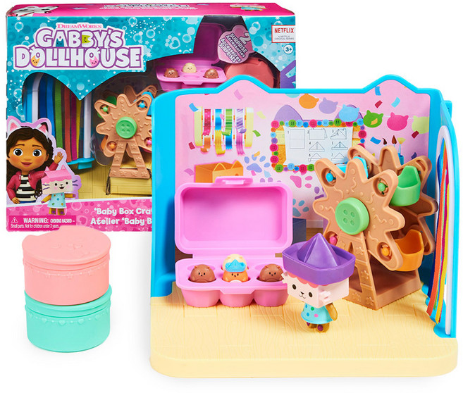 SPIN MASTER 蓋比的娃娃屋 貓寶寶的工作室 豪華房間 絨毛娃娃套組, 1個