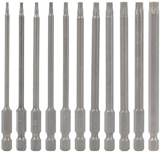 스탠맨 6각생크 자석별비트 75mm 11종 세트, 1세트