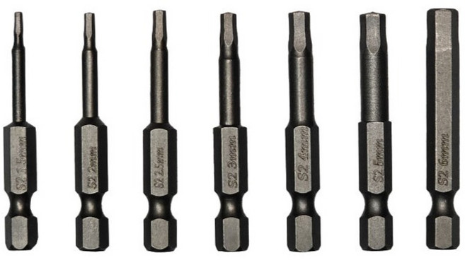 스탠맨 6각생크 자석 육각 드라이버 비트 50mm 7종 세트, 1세트