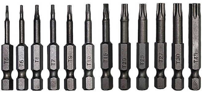 스탠맨 6각생크 자석별비트 50mm x 12종 세트, 1세트