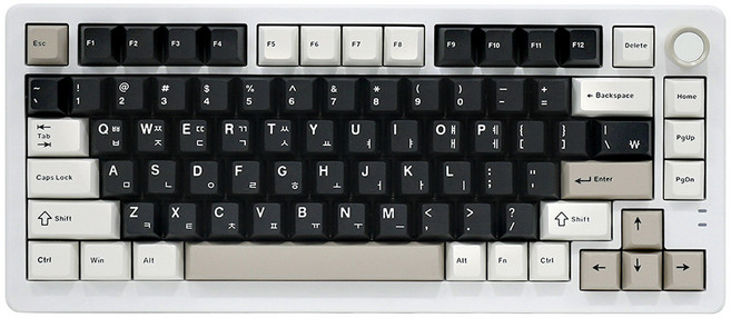 큐센 풀윤활 하이무 가스켓 유무선 텐키리스 기계식 키보드, 크림치즈, QSENN Q75 PBT, 저소음 바다소금축