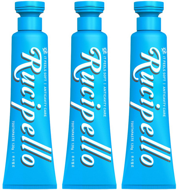 루치펠로 1450 블루 치약, 120g, 3개