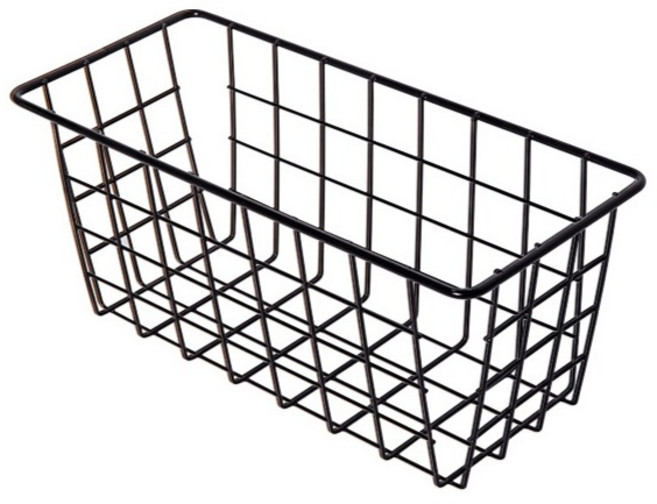 제이라이프 크립토 욕실 다용도 바구니 소형, 블랙, 1개