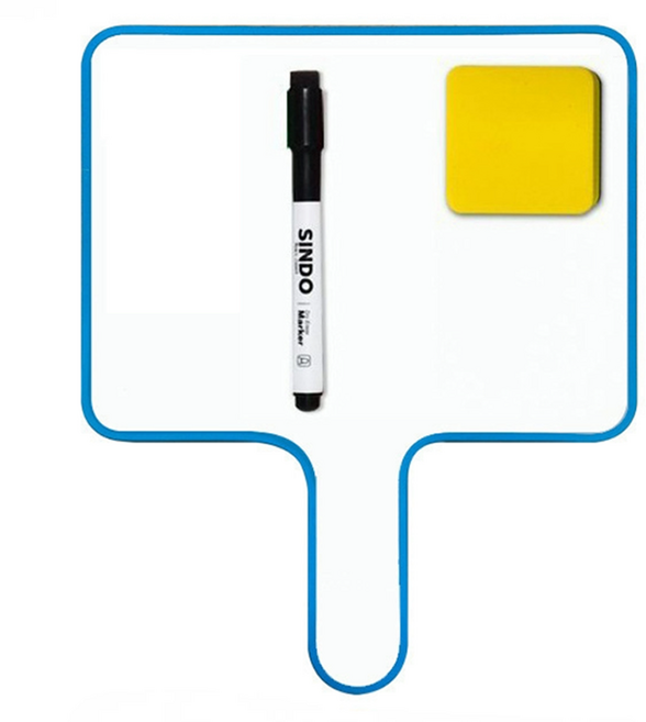 라이크존 깔끔한 화이트보드판 블루 + 펜슬 + 지우개 세트, 1세트