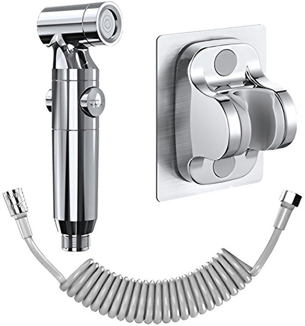 쉐리엘 욕실 화장실 베란다 스프레이건 + 무타공 브라켓 + 스프링 코일 호스 세트