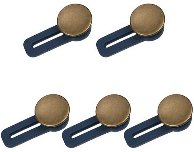 셀리빙 청바지 허리늘리기 요술단추, 청동, 5개