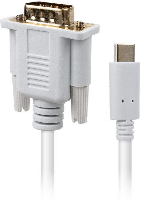 컴스 C타입 USB 3.1 to VGA FHD 1080P 60Hz RGB D-SUB 컨버터 케이블, 1개, IF877