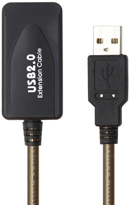 컴스 USB 2.0 리피터 무전원 연장 케이블 BT668, 1개