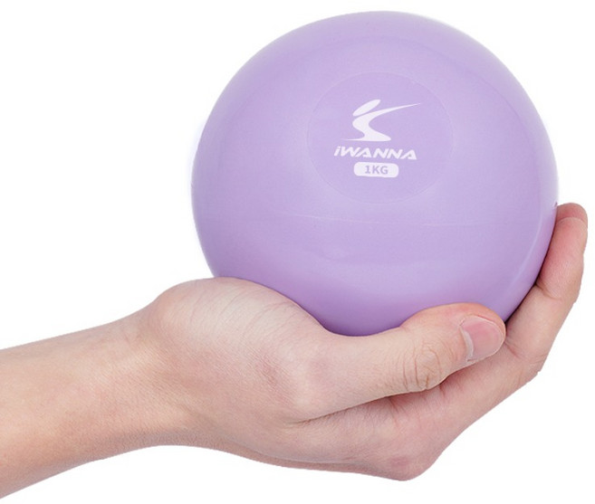 아이워너 토닝 웨이트볼, 오키드퍼플, 1kg, 1개