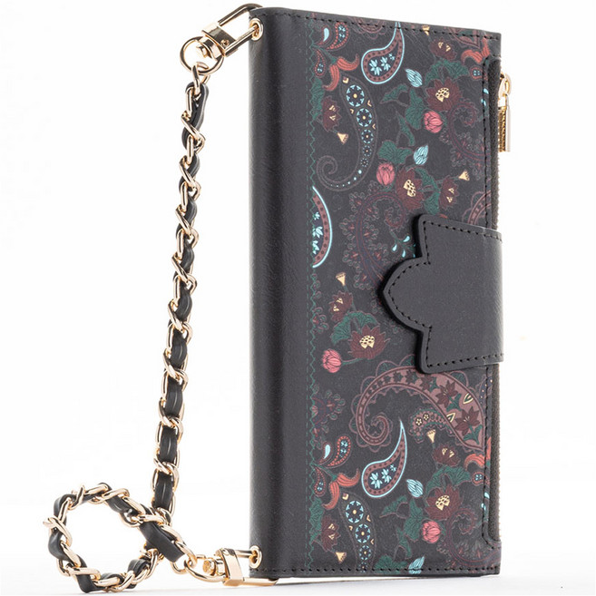 MOLAN CANO Caruso佩斯利簡約拉鍊日記型手機殼