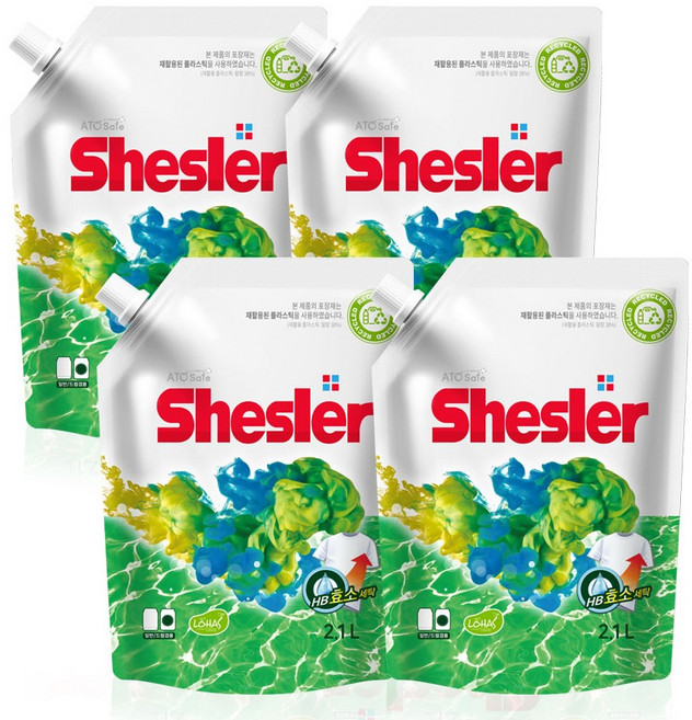 쉬슬러 유칼립투스 액상세제 리필, 2.1L, 4개