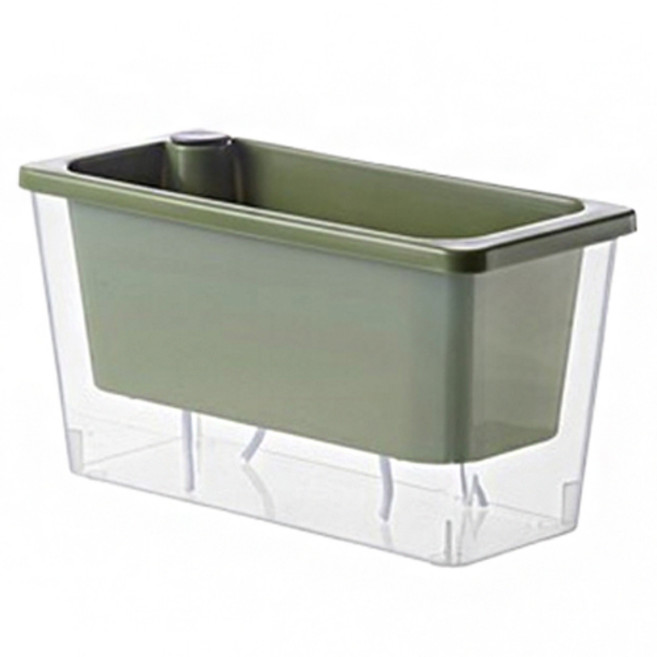 홈플로우 공간활용 실내 인테리어 저면관수 플라스틱 화분, 그린, 1개