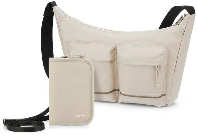브랜든 여행용 세이프 크로스 바디백 + 월렛백 세트