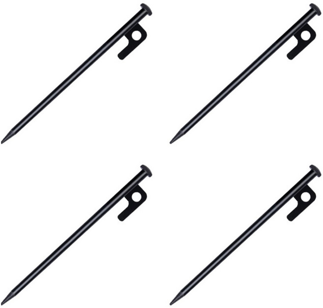 플로우코드 텐트 고정핀 말뚝 블랙, 4개