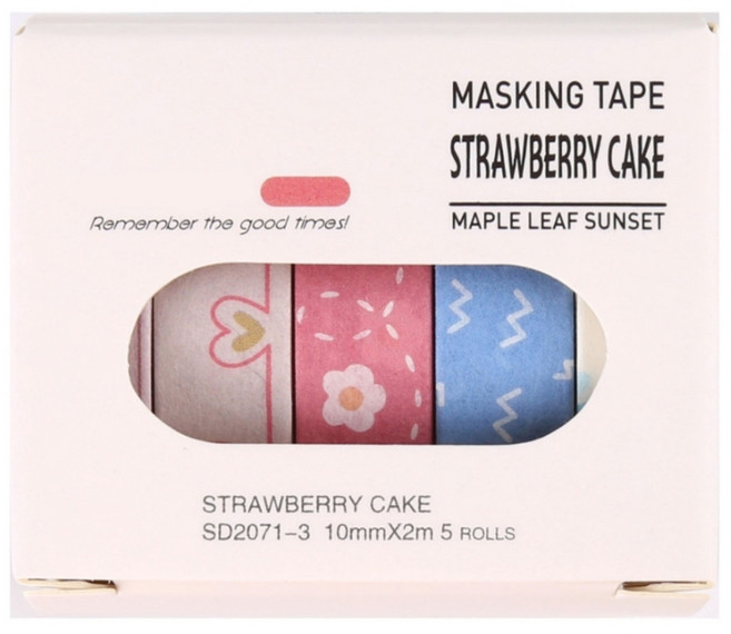 데일리네스트 감성 마스킹 테이프 5종 세트 10mm x 2m, 타입 15, 1세트