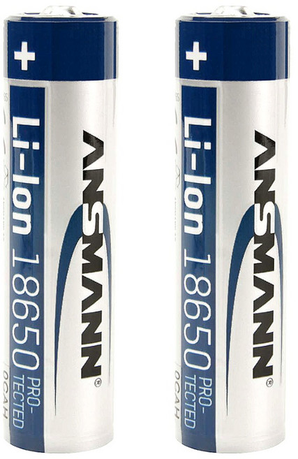 안스만 18650 리튬이온 배터리 충전지 3500mAh, 2개입, 1개