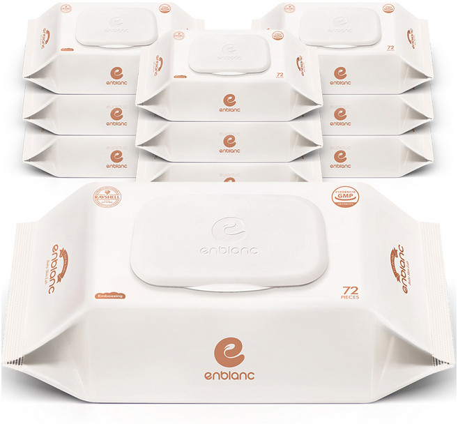 앙블랑 유아용 네오 화이트 물티슈 캡형, 10세트, 72매, 70g