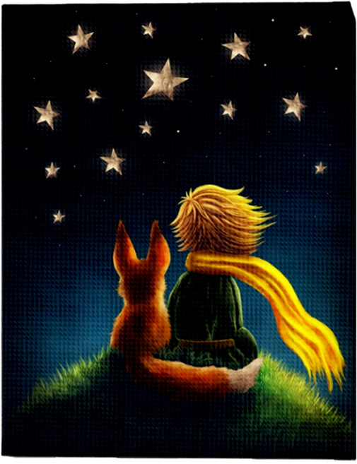 루아즈 보석십자수 DIY 키트 세트 패브릭형, 21 별빛 어린왕자, 1세트