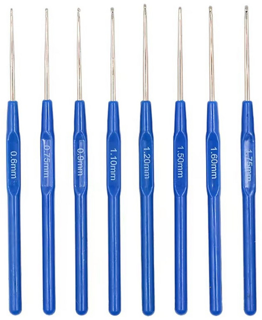 코히모 레이스용 코바늘 8종 세트 4W245, 1세트