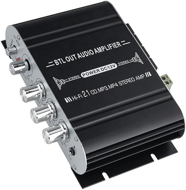 컴스 Hi Fi 2.1채널 오디오 앰프 우퍼 사운드 20Wx2+40W 서브, JA141, 블랙