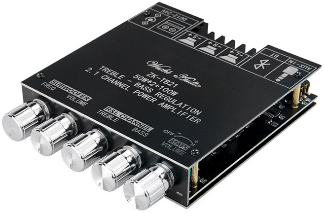 컴스 Hi Fi 블루투스 2.1채널 오디오 앰프 우퍼 사운드 50W x 2 + 100W 서브 JA155